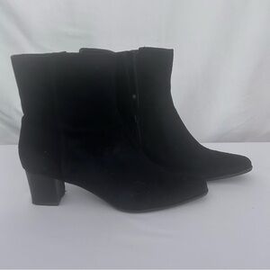 Jones New York Black Suede Ankle Boots Size 7.5